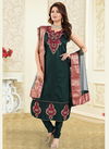 BOTTELE GREEN N F CHURIDAR 09 Stylish Casual Wear Designer Worked Readymade Salwar Suit Collection N F C 280 BOTTELE GREEN